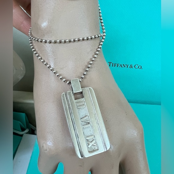 🔴Authentic TIFFANY & CO Numerical Dog Tag Necklace 🔴 - Picture 2 of 10